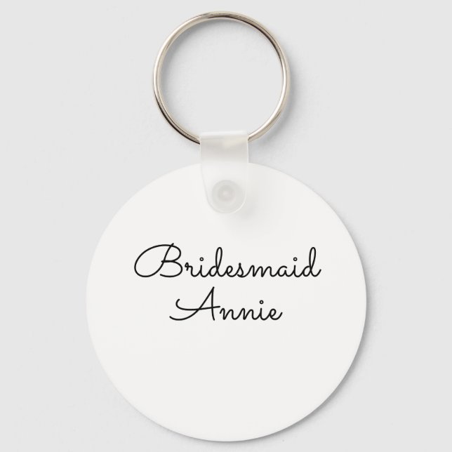 Chaveiro presente de madrinha de casamento simples minimali (Frente)