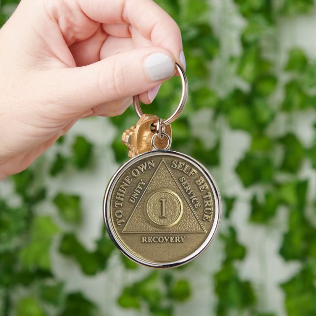 Chaveiro Presente de Medalha de Aniversário de 1 Ano de Sob (Mão)