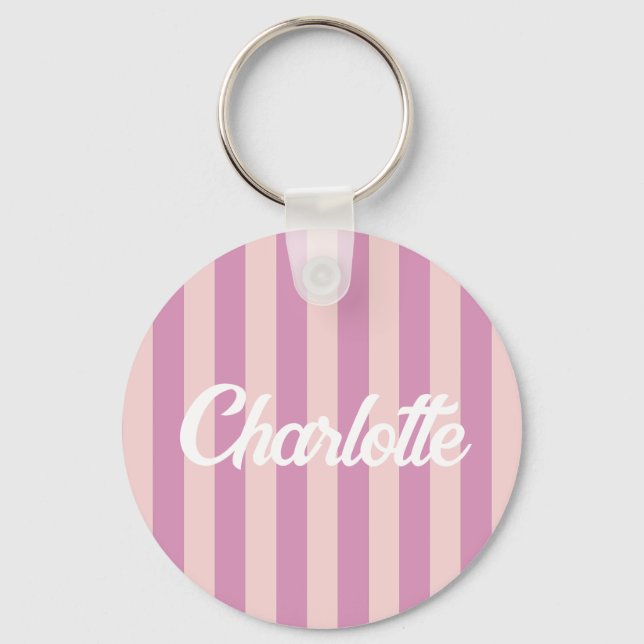 Chaveiro Presente de Monograma de Padrão de Coração Vermelh (Frente)