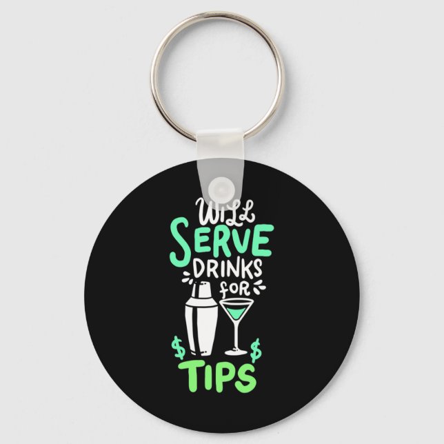 Chaveiro Presente de Natal | Barman Servirá Drinks por Gorj (Frente)