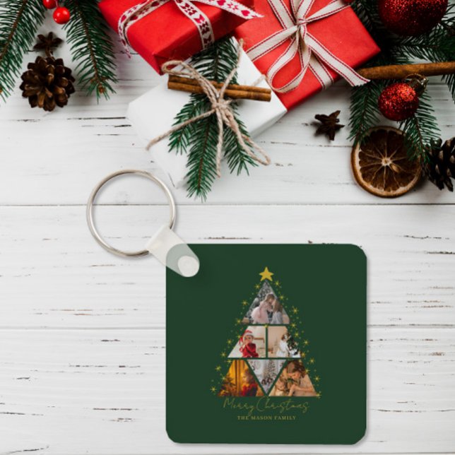 Chaveiro Presente de Natal em forma de árvore de 6 fotos pa (Criador carregado)