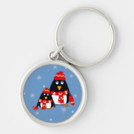 Chaveiro Presente de Natal Engraçado para Pinguins