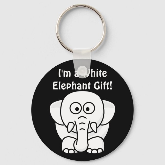 Chaveiro Presente de Natal engraçado: Presente de Elefante  (Frente)