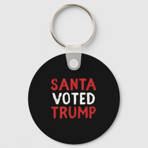 Chaveiro Presente de Natal Engraçado Santa Votou Trump Elei
