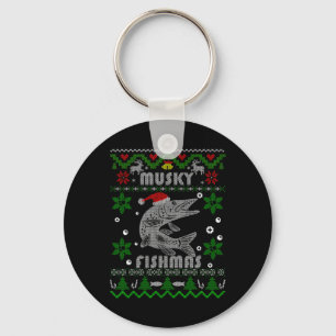 Chaveiro Presente de Natal Feio para Pescador de Muskie