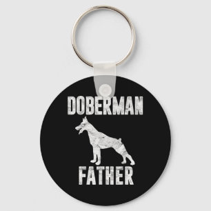 Chaveiro Presente de Pai Doberman Vintage Cachorro Papai Pi