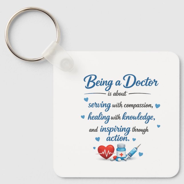 Chaveiro Presente de Pulseira Inspiradora para Médico (Frente)