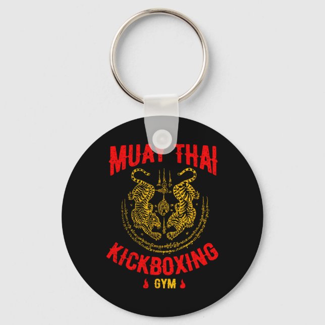 Chaveiro Presente de Treinamento de Muay Thai Kickboxing Ti (Frente)
