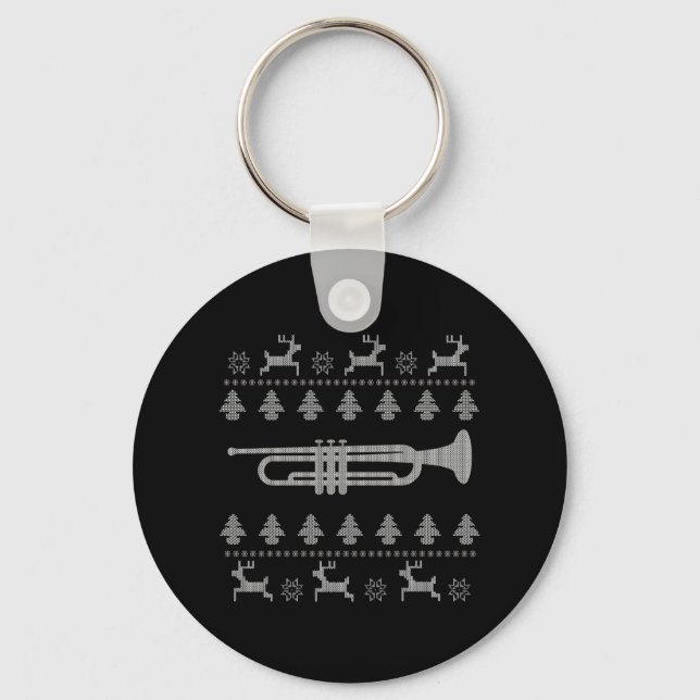 Chaveiro Presente de Trompete de Natal (Frente)
