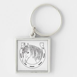 Chaveiro Presente de Vaqueira Ocidental Ferradura Equestre