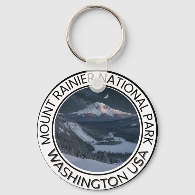 Chaveiro Presente de Viagem Parque Nacional Mount Rainier (Verso)