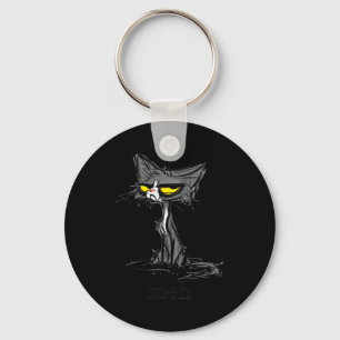Chaveiro Presente Divertido de Gato Meh Para Amantes de Gat