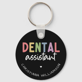 Chaveiro Presente do Assistente Dental de Nome Personalizad