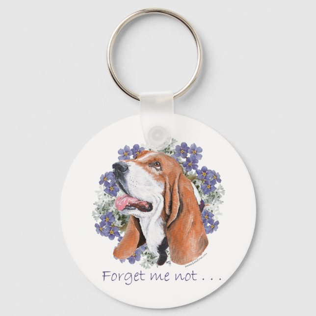 Chaveiro Presente do Basset Hound (Frente)