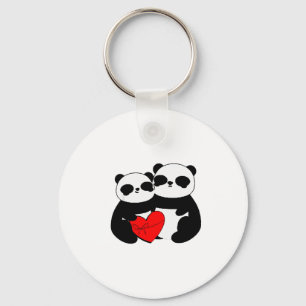 Chaveiro Presente do Dia dos Namorados do Panda Fofo Casal