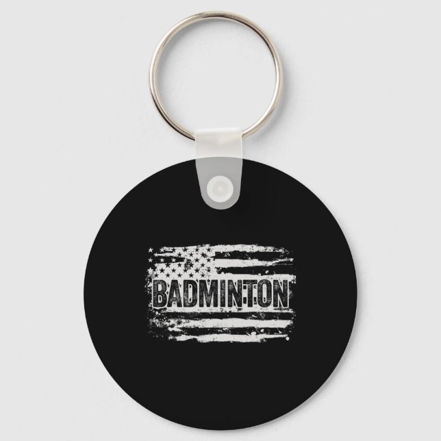 Chaveiro Presente do Jogador de Badminton (Frente)