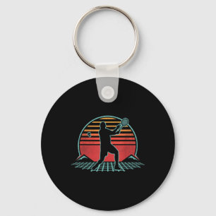 Chaveiro Presente do jogador de estilo Badminton Retro Vint