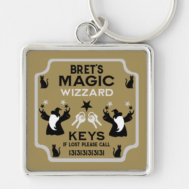 Chaveiro Presente do magic Fantasy Wizard (Frente)