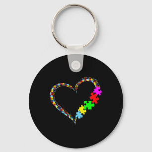 Chaveiro Presente do quebra-cabeça do coração do amor da co