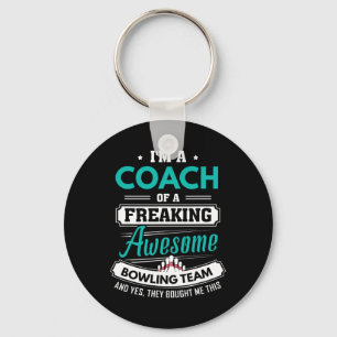 Chaveiro Presente do treinador da equipe de Boliche de trei