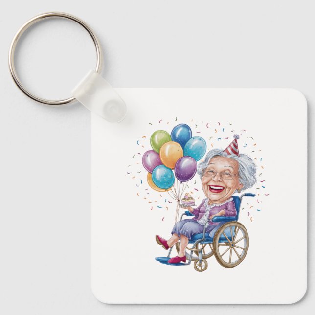 Chaveiro Presente engraçado de aniversário da avó para tia  (Frente)