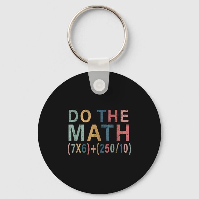 Chaveiro Presente engraçado de meme de matemática para prof (Frente)