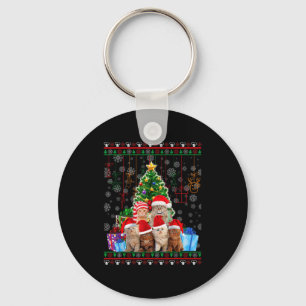 Chaveiro Presente Engraçado Natal Gato Mulheres Homens Aleg