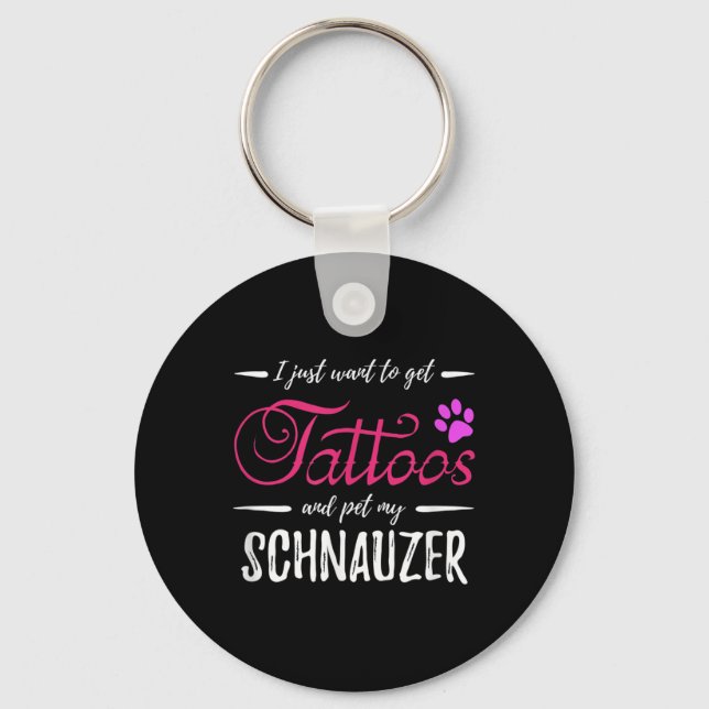 Chaveiro Presente engraçado para mãe de cachorro com tatuag (Frente)