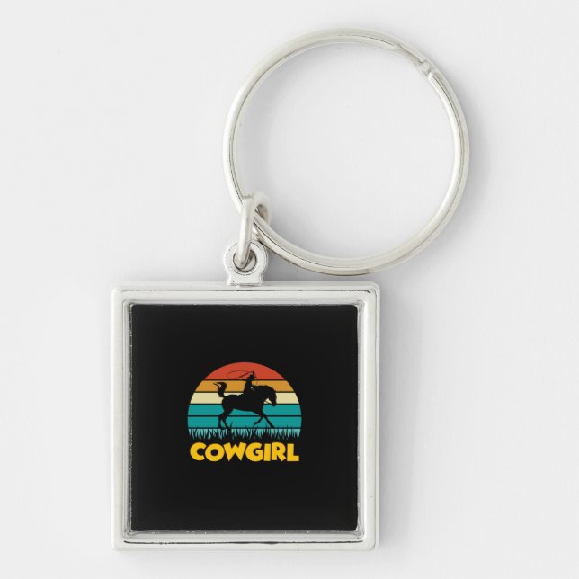 Chaveiro Presente Equestre | Vintage Cowgirl (Frente)
