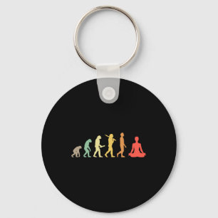 Chaveiro Presente Evolução de Yoga Retro Para Yogis e Amant