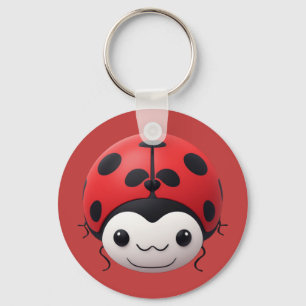 Chaveiro Presente feliz de chá de bebê da Cartoon Ladybug