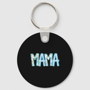 Chaveiro Presente floral azul mama mãe avó fofo para mães