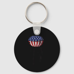 Chaveiro Presente grelha 4 de julho EUA bandeira americana