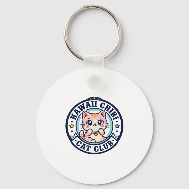 Chaveiro Presente Kawaii Chibi Gato Mãe de Gato - Kawaii Ch (Frente)