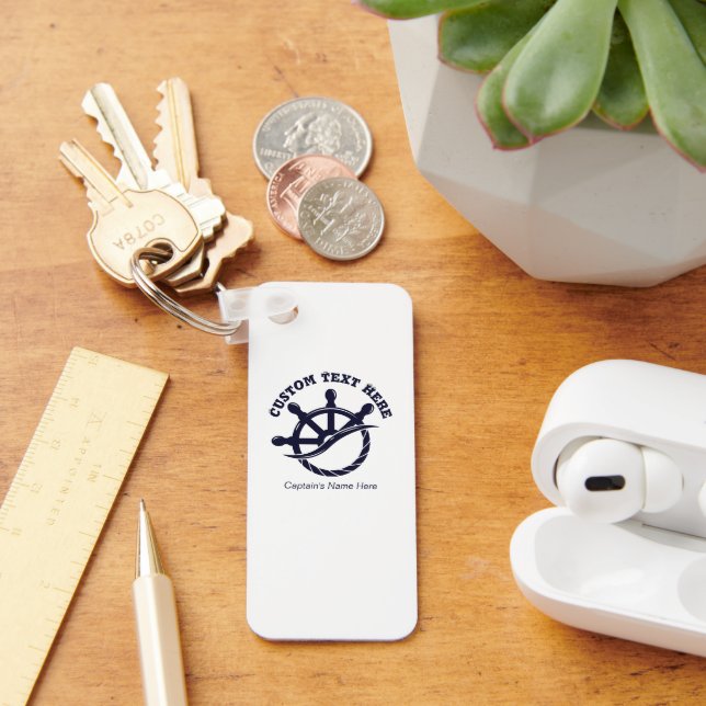 Chaveiro Presente Náutico de Barco Capitão Personalizado (Mesa)