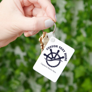 Chaveiro Presente Náutico de Capitão de Barco Personalizado