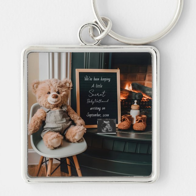 Chaveiro Presente neutro moderno minimalista de anúncio de  (Frente)