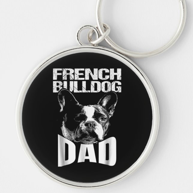 Chaveiro Presente no cão | Pai francês Bulldog (Frente)