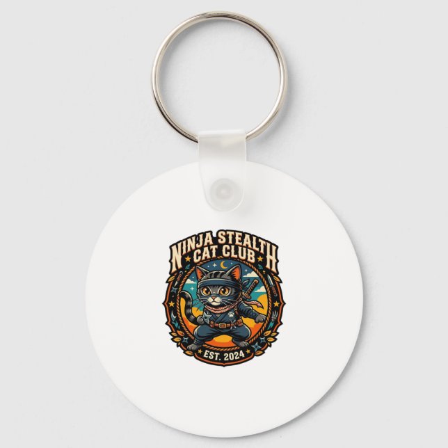 Chaveiro Presente para Mãe de Gato Ninja Furtivo - Ninja St (Frente)