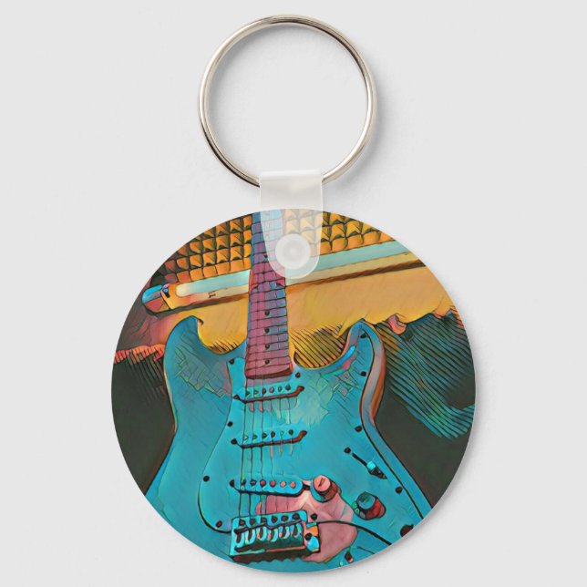 Chaveiro Presente para marido guitarrista (Frente)
