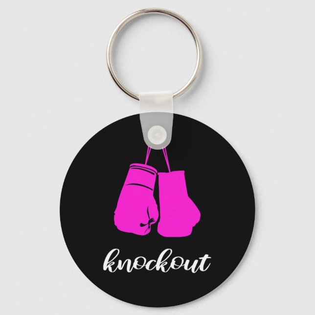 Chaveiro Presente para mulheres fãs de Kickboxer Knockout (Frente)