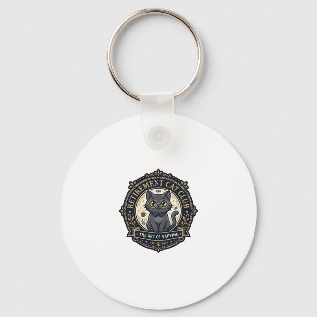 Chaveiro Presente para Pai de Gato Aposentado - Gato de Apo (Frente)