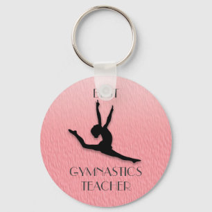 Chaveiro Presente para Professora de Ginástica Rosa c/ Silh