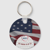 Presente Patriótico de Golfe com Bandeira da Améri
