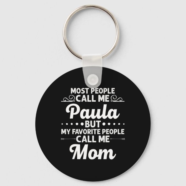 Chaveiro Presente Paula Nome Engraçado Dia das Mães Persona (Frente)