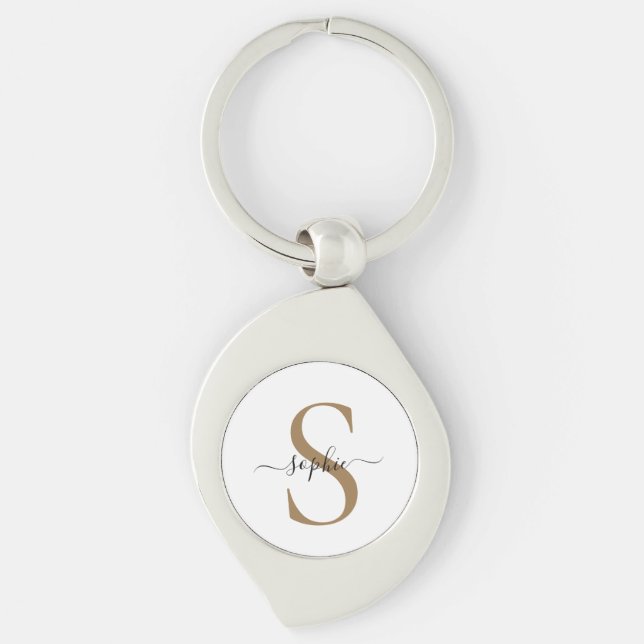 Chaveiro Presente Personalizado com Nome Customizado em Let (Frente)