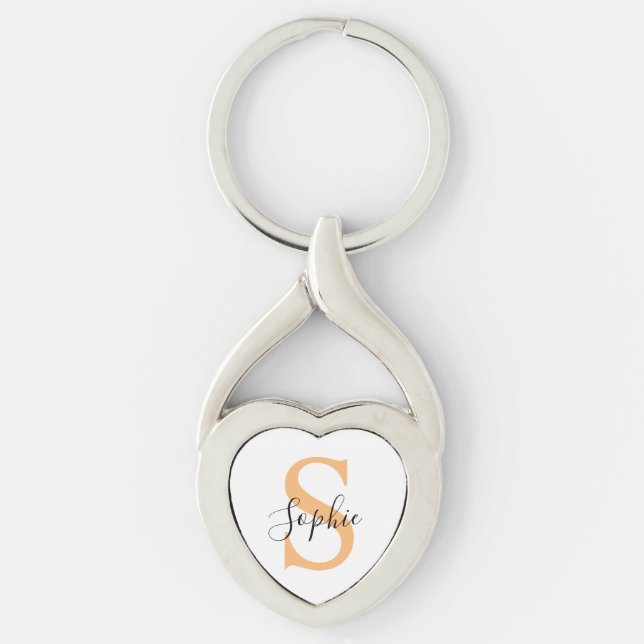 Chaveiro Presente Personalizado com Nome Script Elegante Cu (Frente)