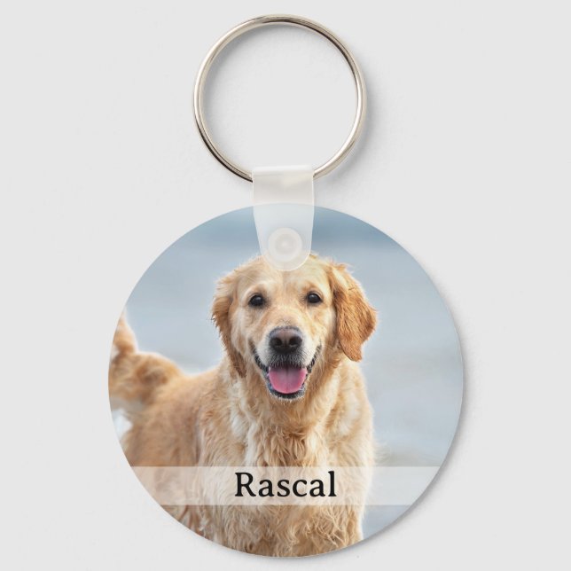 Chaveiro Presente Personalizado de 2 Fotos de Animal de Est (Frente)