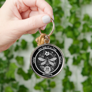 Chaveiro Presente Personalizado de Aniversário de Sobriedad