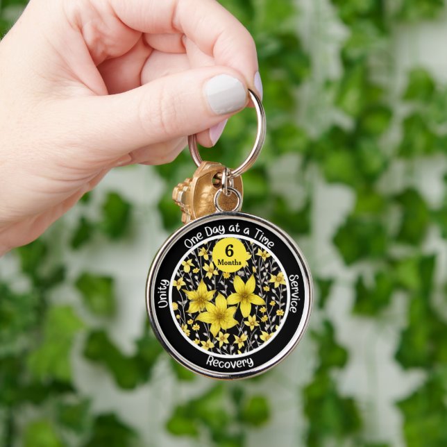 Chaveiro Presente Personalizado de Floral Brilhante para Ma (Mão)